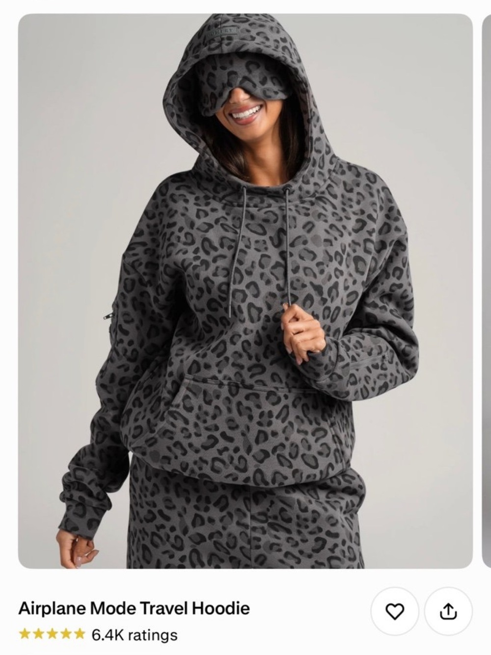 COMFRT airplane mode travel set, L/XL, leopard print